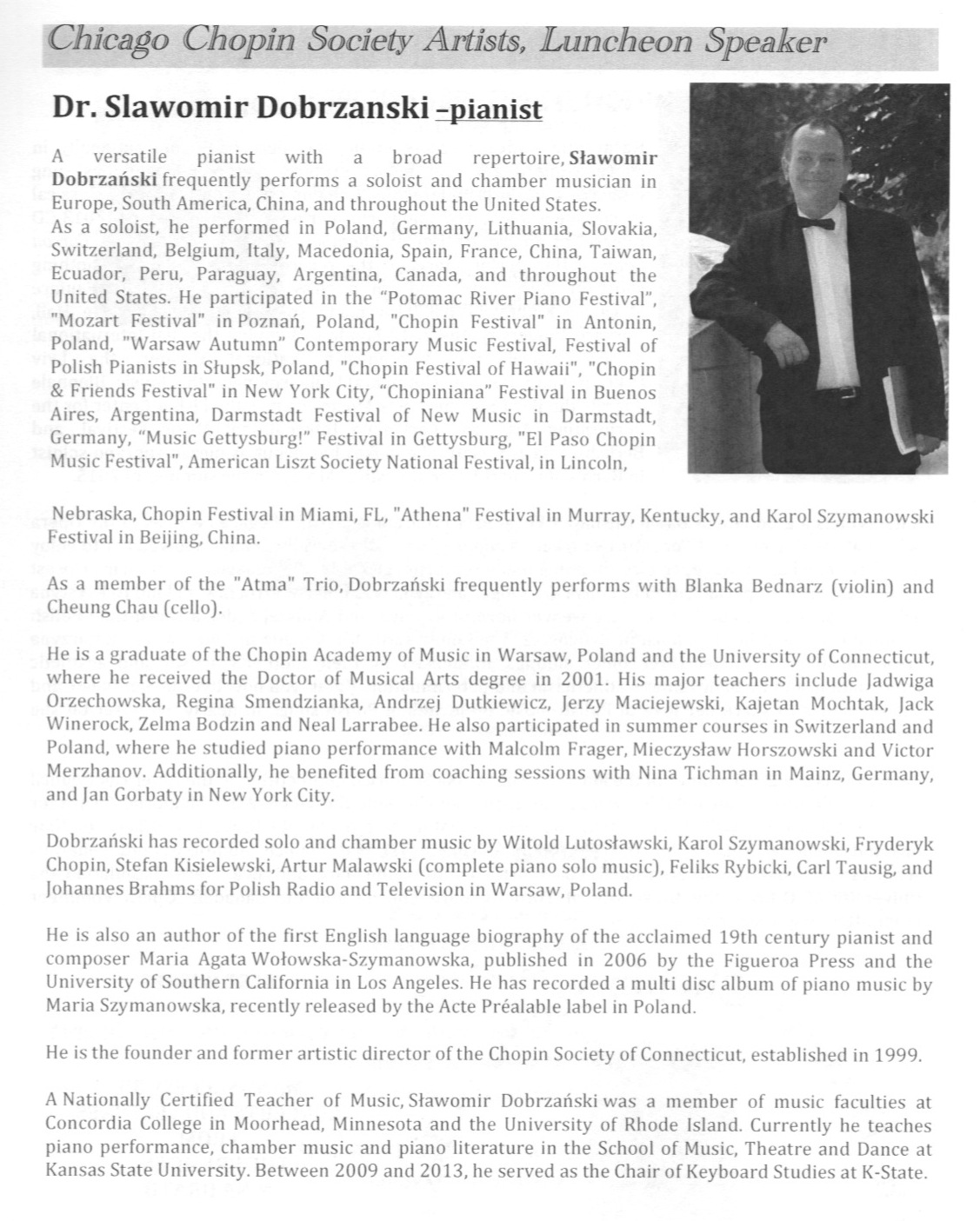 [Slawomir Dobrzanski  Article]