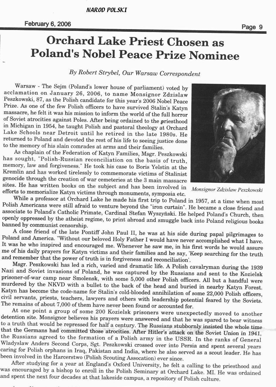 [Peszkowski story]