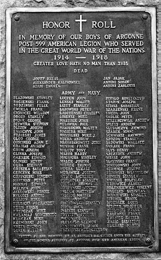 [St. Ladislaus  WW I Commemorative Plaque Picture]